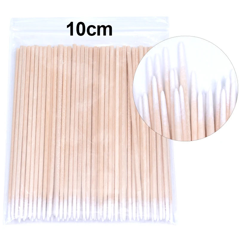 100PCS/Bottle Cleaning Swabs/ Applicators Microblade Makeup Micro Brushes