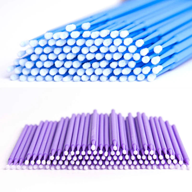 100PCS/Bottle Cleaning Swabs/ Applicators Microblade Makeup Micro Brushes