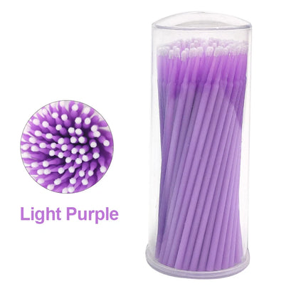 100PCS/Bottle Cleaning Swabs/ Applicators Microblade Makeup Micro Brushes