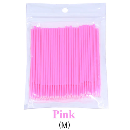 100PCS/Bottle Cleaning Swabs/ Applicators Microblade Makeup Micro Brushes