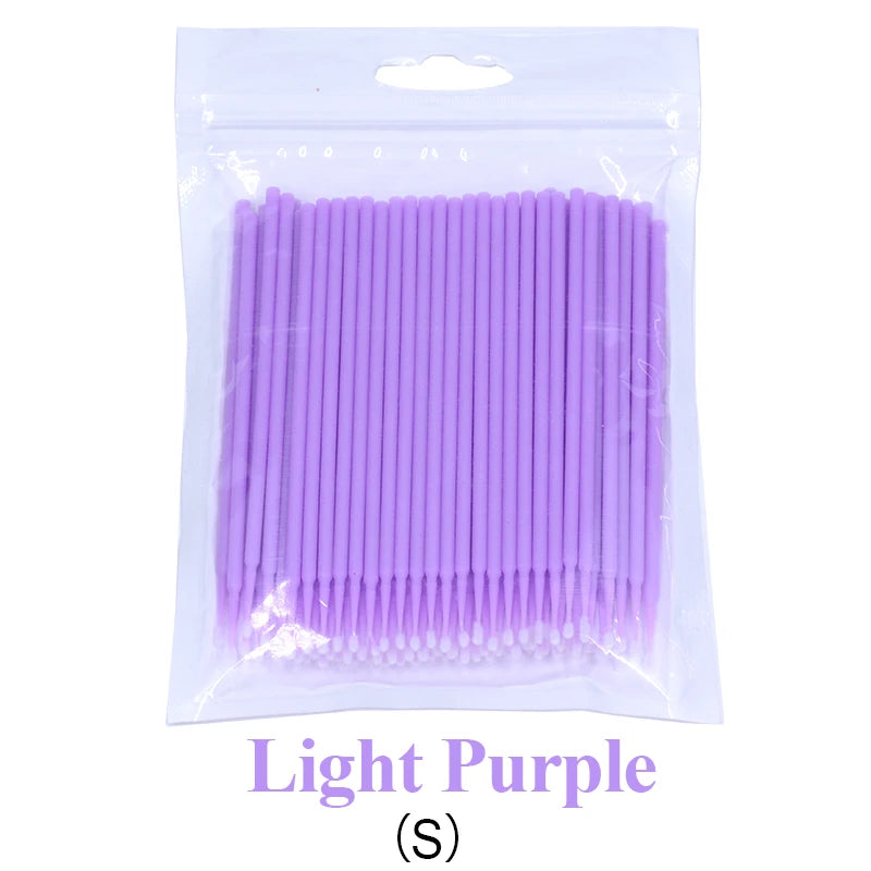 100PCS/Bottle Cleaning Swabs/ Applicators Microblade Makeup Micro Brushes