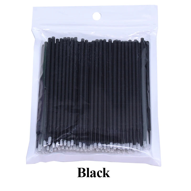 100PCS/Bottle Cleaning Swabs/ Applicators Microblade Makeup Micro Brushes
