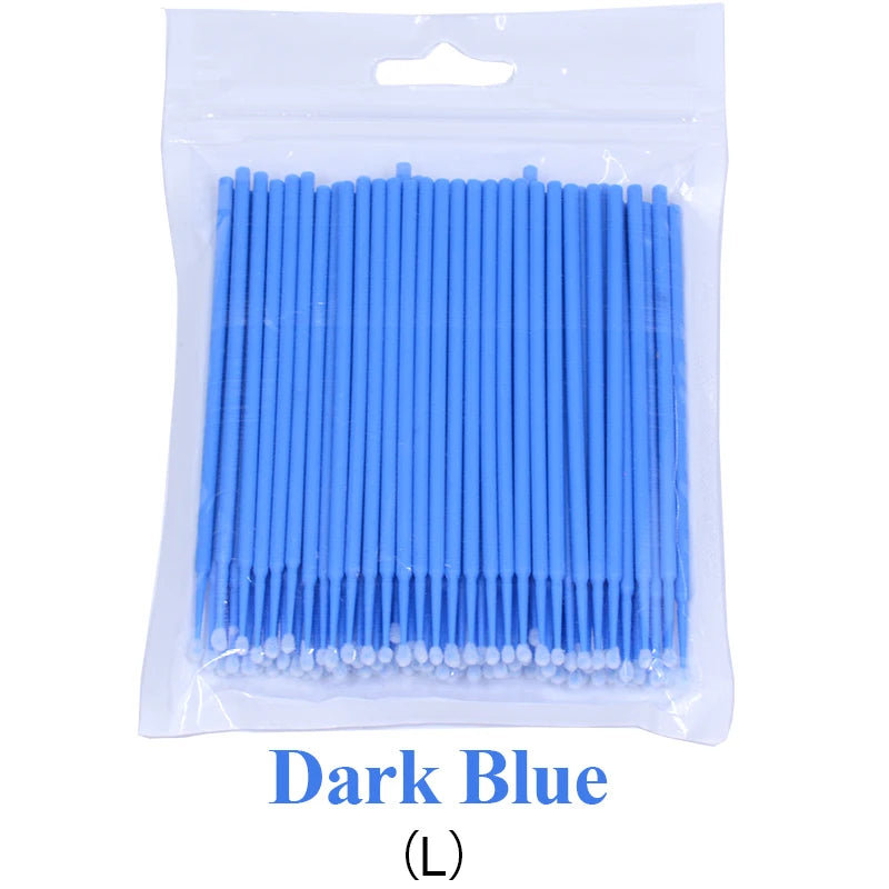 100PCS/Bottle Cleaning Swabs/ Applicators Microblade Makeup Micro Brushes