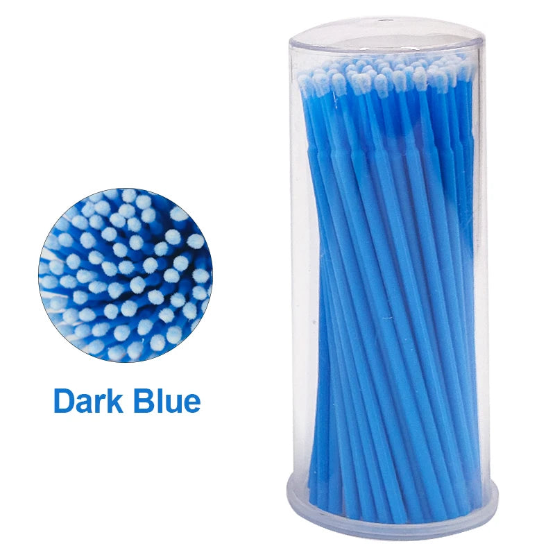 100PCS/Bottle Cleaning Swabs/ Applicators Microblade Makeup Micro Brushes