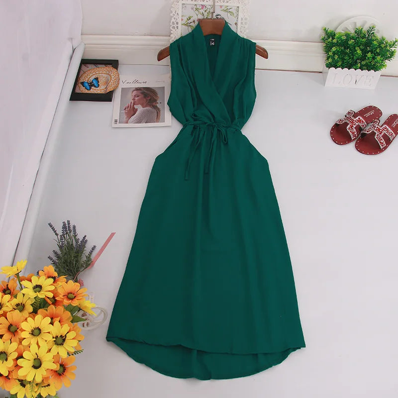 Chiffon Long Dress Party Women Tank