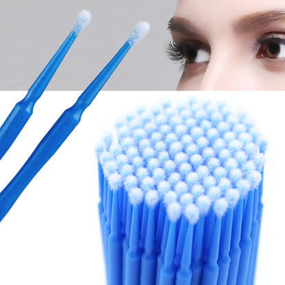 100PCS/Bottle Cleaning Swabs/ Applicators Microblade Makeup Micro Brushes