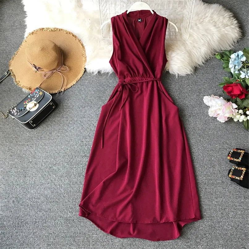 Chiffon Long Dress Party Women Tank