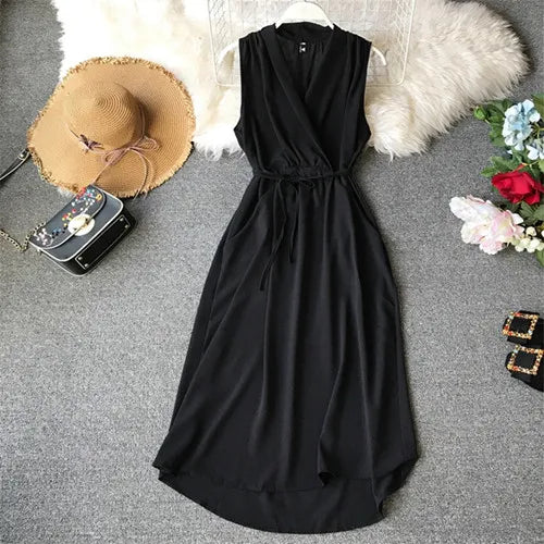 Chiffon Long Dress Party Women Tank