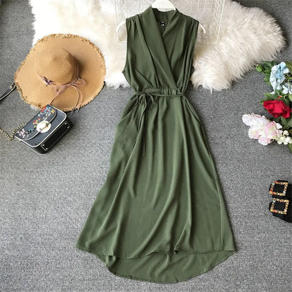 Chiffon Long Dress Party Women Tank