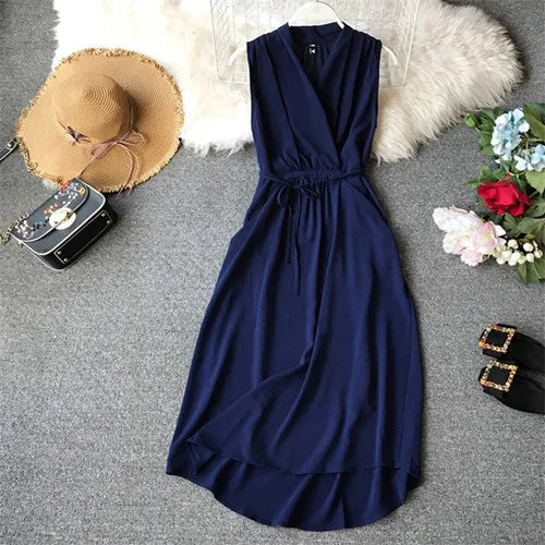 Chiffon Long Dress Party Women Tank