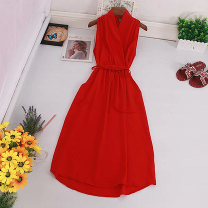 Chiffon Long Dress Party Women Tank