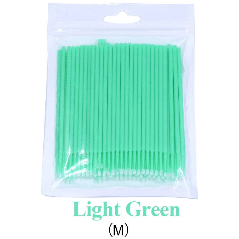100PCS/Bottle Cleaning Swabs/ Applicators Microblade Makeup Micro Brushes