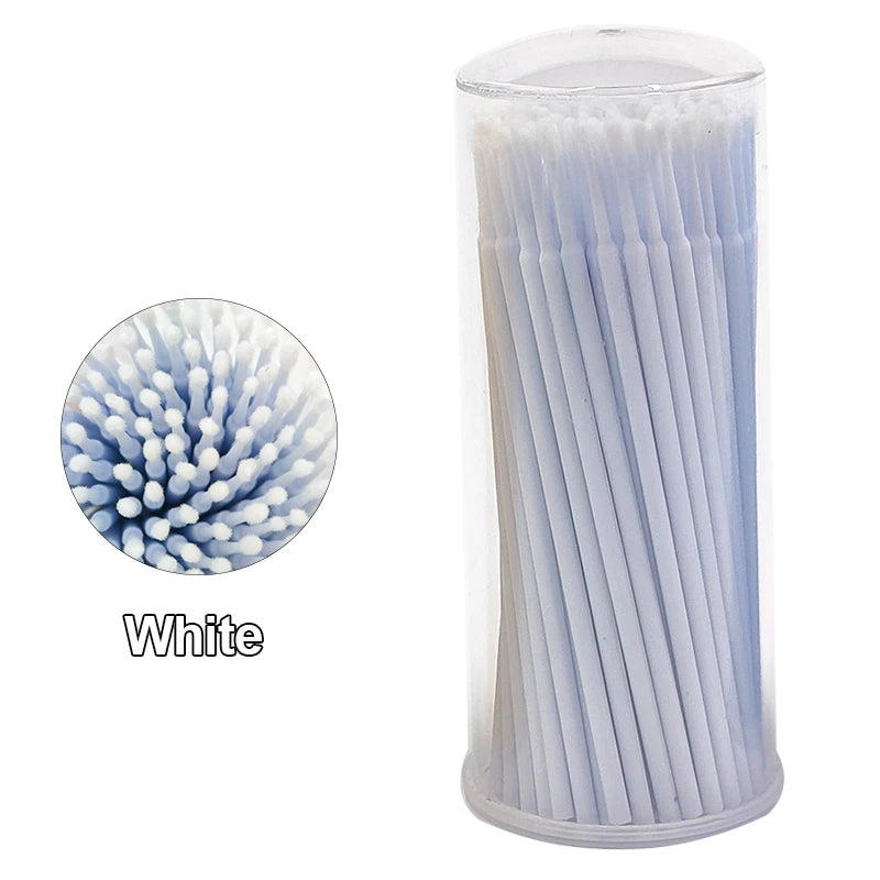 100PCS/Bottle Cleaning Swabs/ Applicators Microblade Makeup Micro Brushes