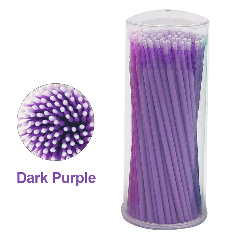 100PCS/Bottle Cleaning Swabs/ Applicators Microblade Makeup Micro Brushes