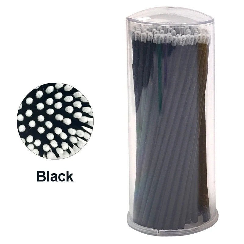 100PCS/Bottle Cleaning Swabs/ Applicators Microblade Makeup Micro Brushes