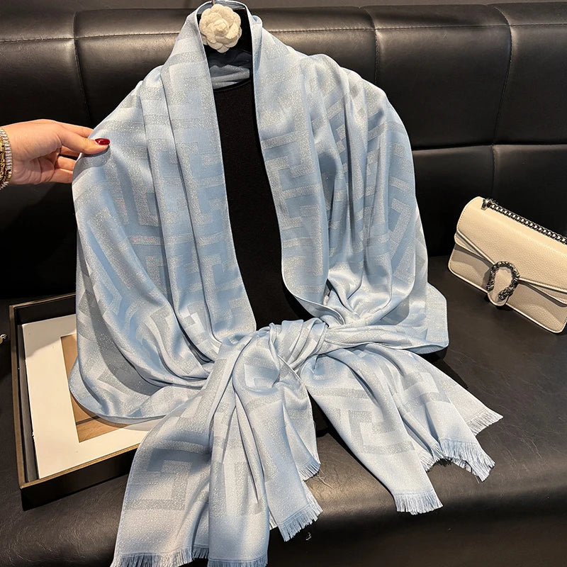 Scarf Fashion Geometry Print Scarves For Ladies Shawls And Wraps Pashmina