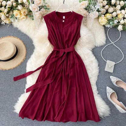 Casual Solid Sleeveless dress