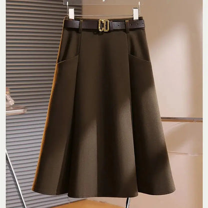 Wool mid height Skirt