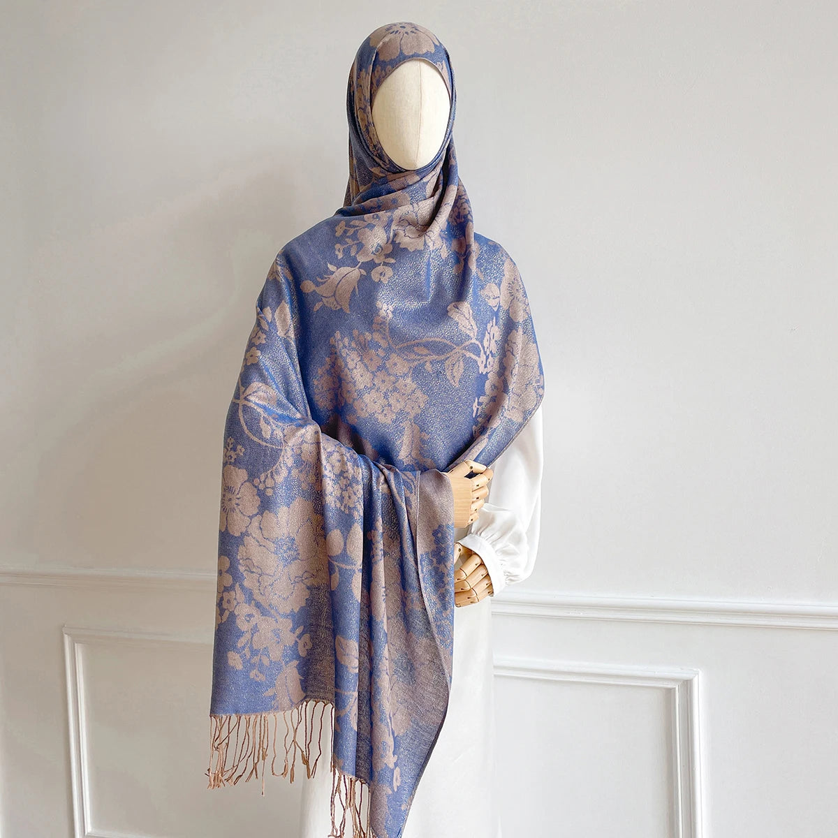 Scarf Cashmere Feeling Pashmina Shawls Tassel Hijab Head Wraps Femme Winter Scarves