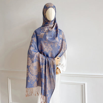 Scarf Cashmere Feeling Pashmina Shawls Tassel Hijab Head Wraps Femme Winter Scarves