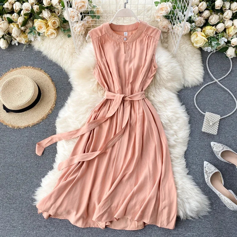 Casual Solid Sleeveless dress