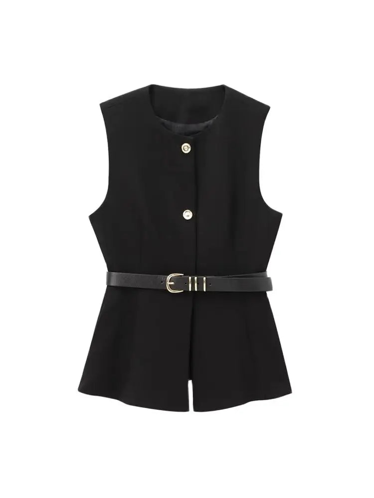 Long Waistcoat with Belt