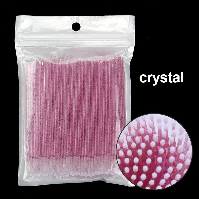 100PCS/Bottle Cleaning Swabs/ Applicators Microblade Makeup Micro Brushes