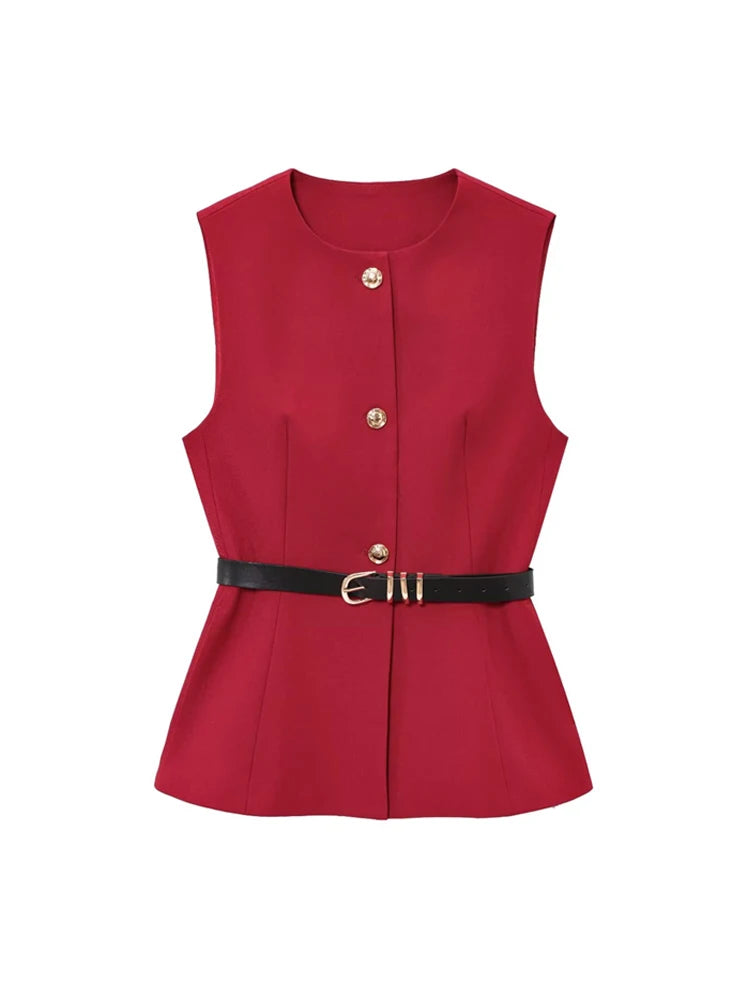 Long Waistcoat with Belt