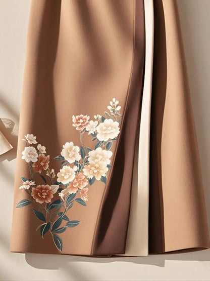 Floral Vintage Women Long Skirts