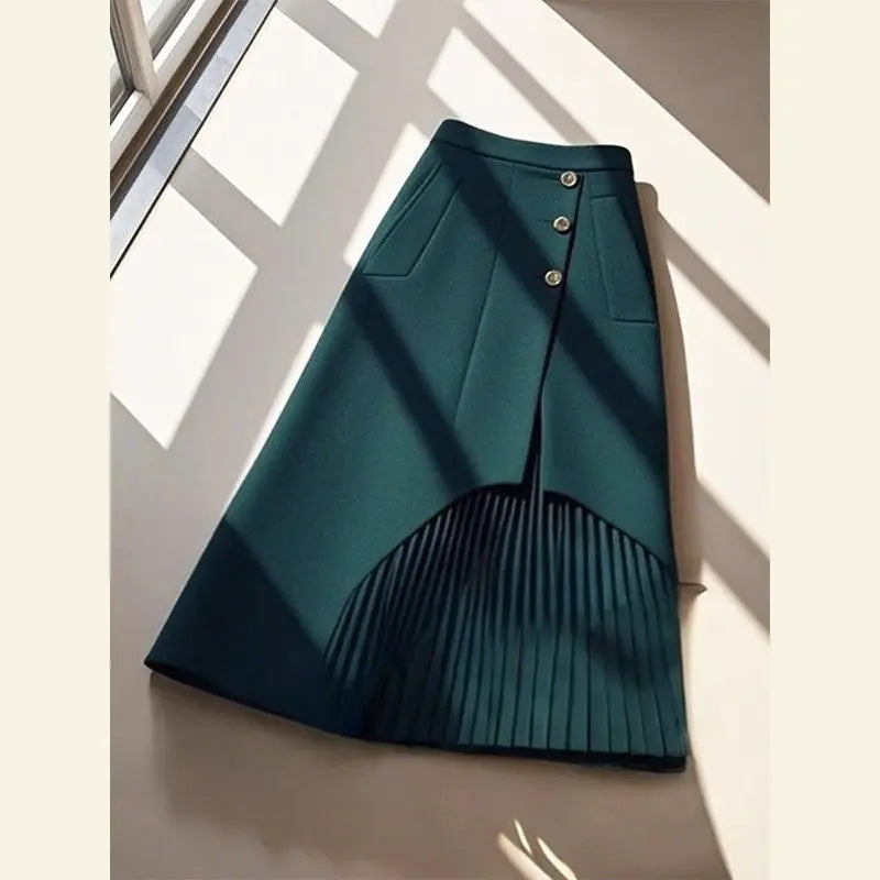 Patchwork long skirt