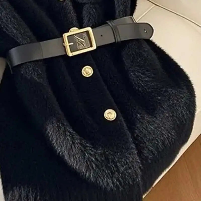 Button Knitted Solid Color Women Thin Tank Top