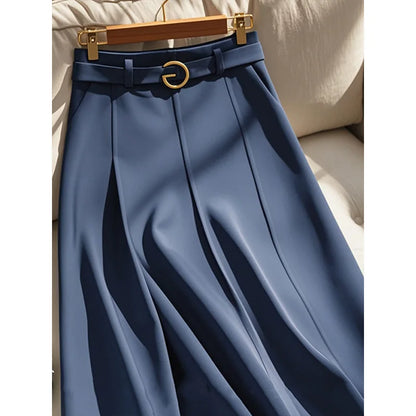 Navy Mid-length Skirts