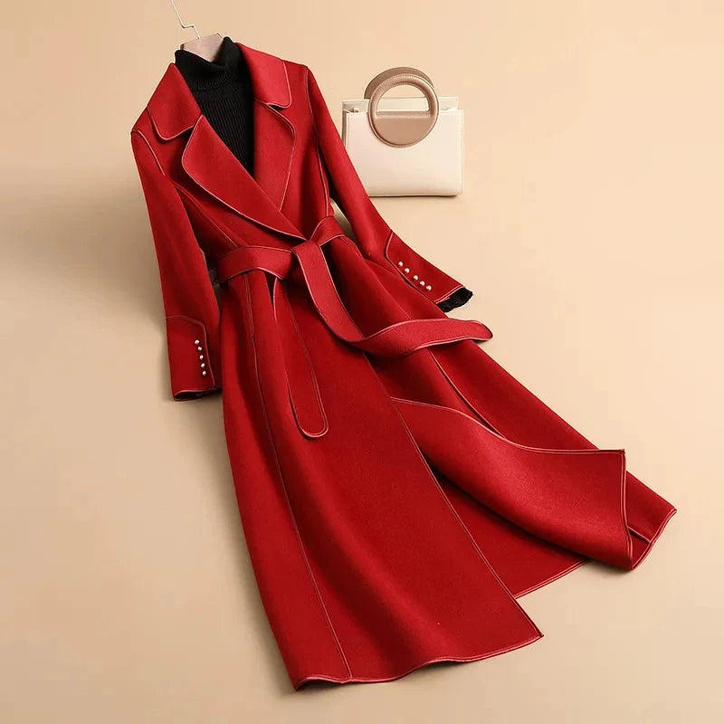 Winter Solid Color Wool Coat