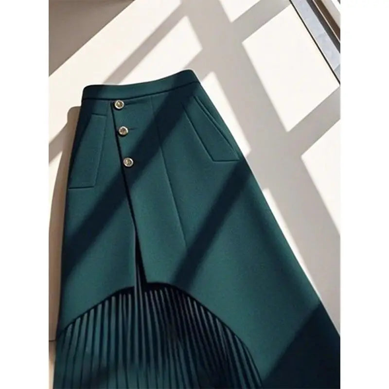 Patchwork long skirt