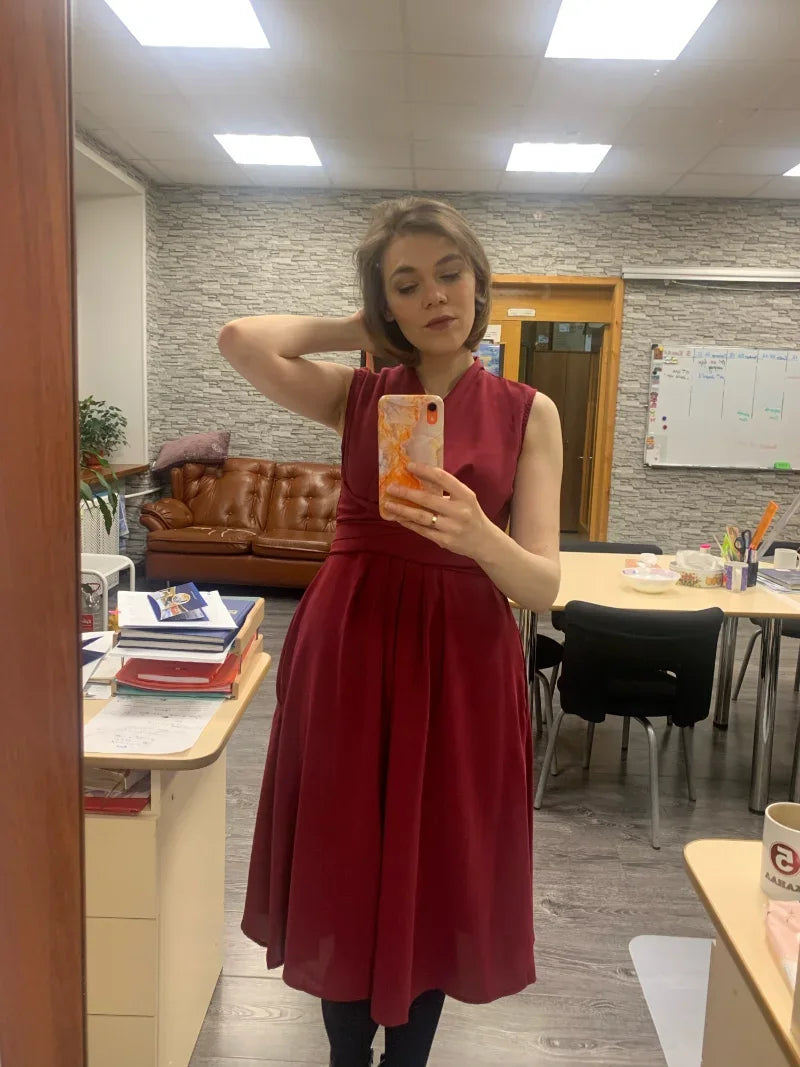 Slim Waist Long dress