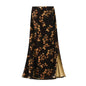 printed velvet half skirt