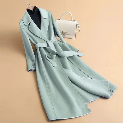 Winter Solid Color Wool Coat