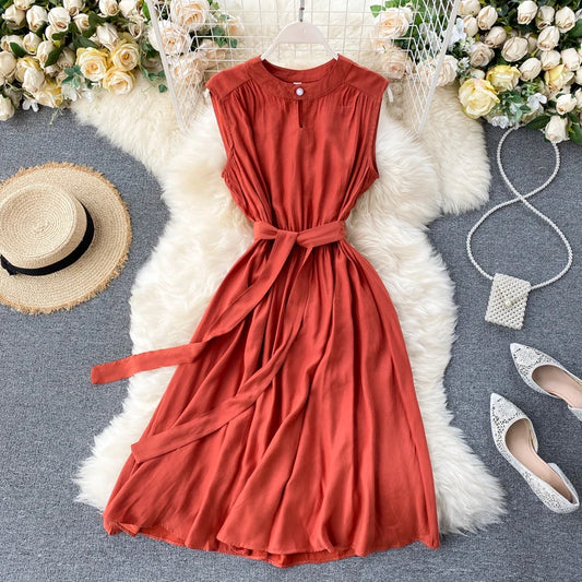 Casual Solid Sleeveless dress