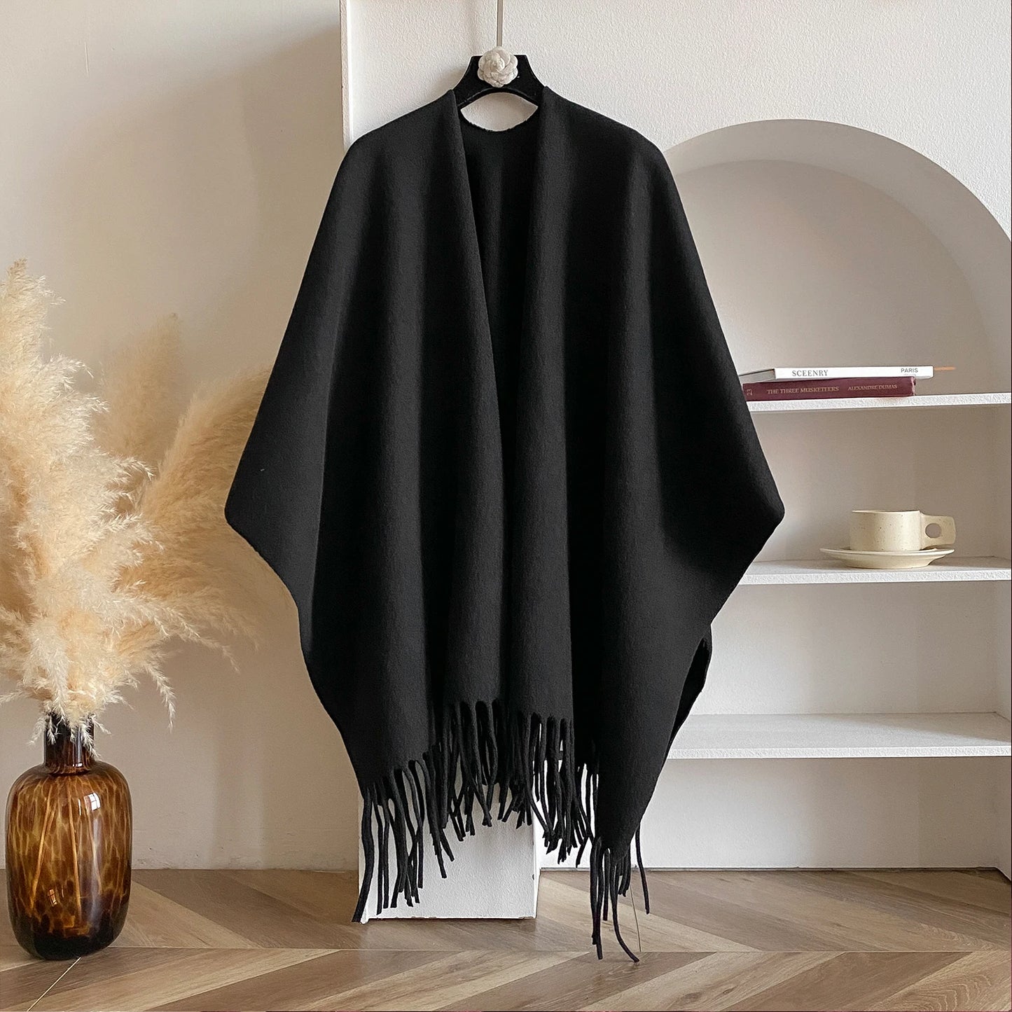 Warm Shawl Double Sided Designer Thickening Blanket Luxury Scarf Female Cloak Cashmere Pashmina Cape Stole