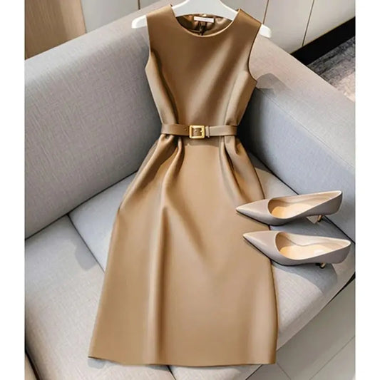 Elegant Formal Dress With Belt