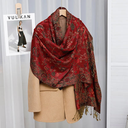 Pashmina Chale Dame Enveloppement Chaud Hiver Foulards Femme