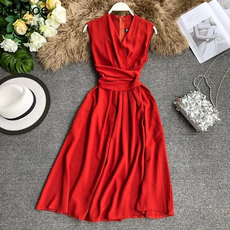 Slim Waist Long dress