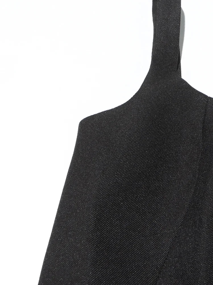 Elegant Long Dress Women Square Collar Sleeveless