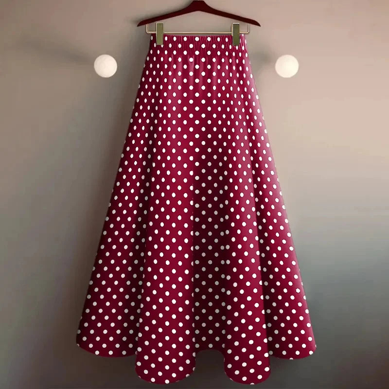 Skirt Hanging Over The Knee High Waist Printing Skirts Female