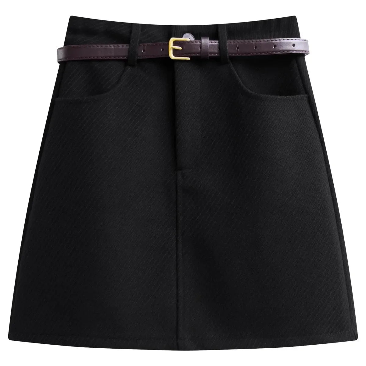 Wool Line Mini Skirt