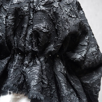 Black and white texture designer fabric