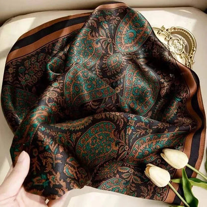 Scarf Vintage Imitation Silk Shawl