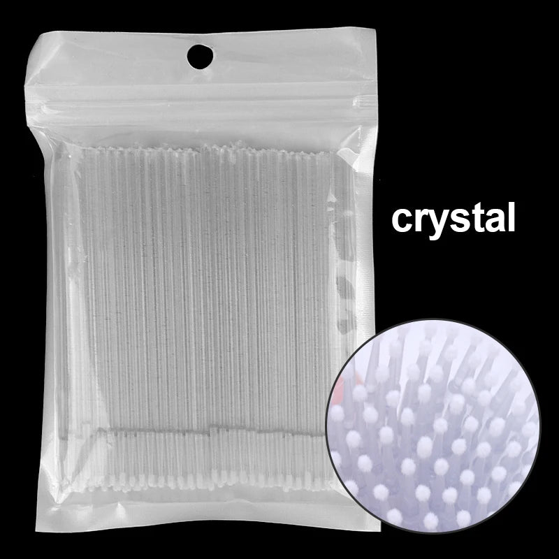 100PCS/Bottle Cleaning Swabs/ Applicators Microblade Makeup Micro Brushes