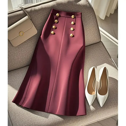 Elegant Skirt buttoned