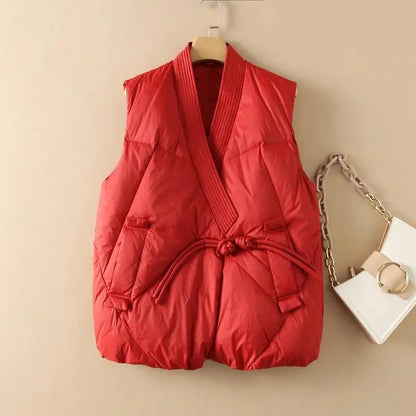 Cropped Vest JacketsSleeveless Puffer Waistcoat Street Style Vests Black Khaki Outwear